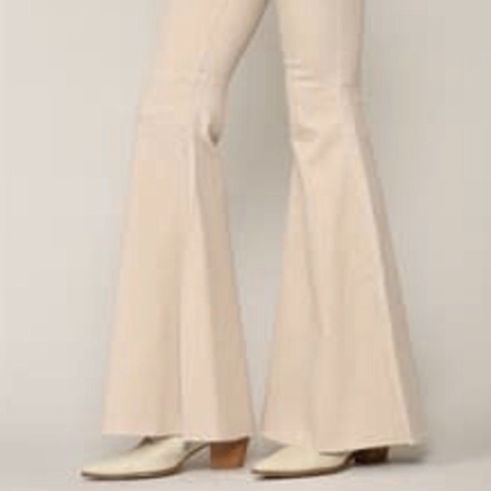 Blank Paige Millie High Rise Bell Bottoms Taupe